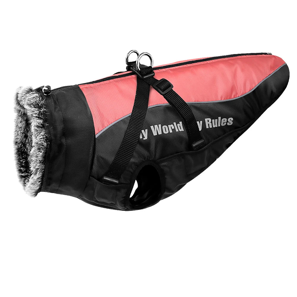 PET ARTIST 2-in-1 Waterproof Winter Dog Coat with Built-In Harness (Model FZYW683)
