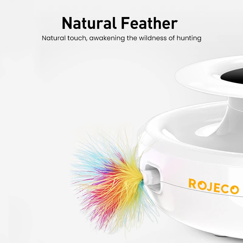 ROJECO™ 2-in-1 Smart Interactive Pet Toy & 5-Mode Automated Teaser