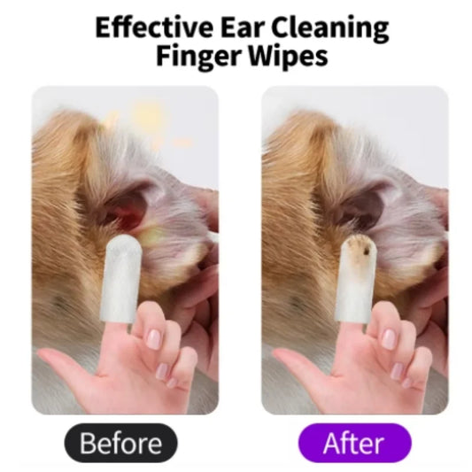 OtoFresh™ Disposable Pre-Moistened Pet Ear Cleaning Finger Wipes