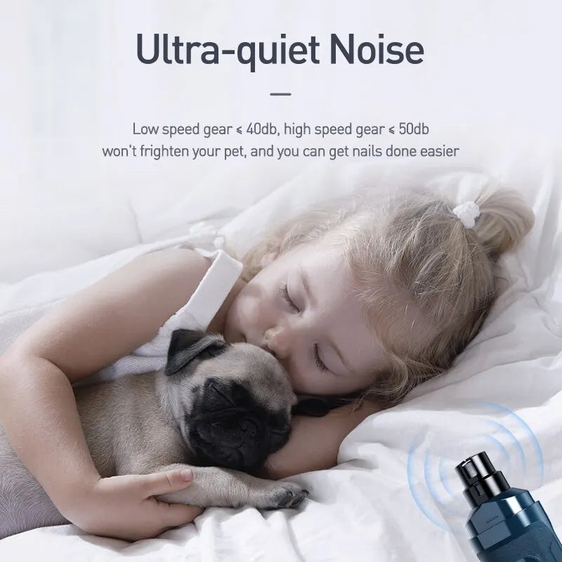ROJECO™ QuietGroom Professional Rechargeable Pet Nail Grinder