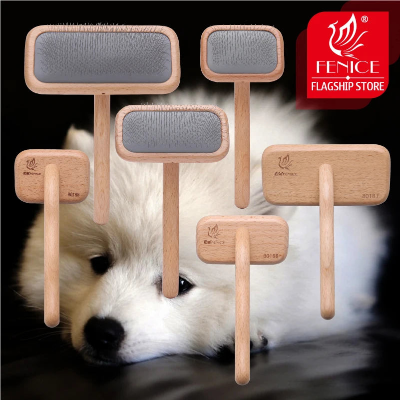 EcoGroom™ Premium Beech Wood Professional Pet Slicker Brush