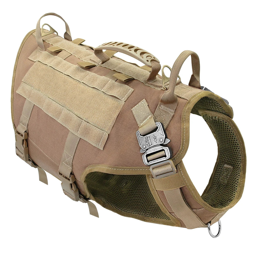 PET ARTIST Tactical No-Pull Military Dog Harness & Pouches Set