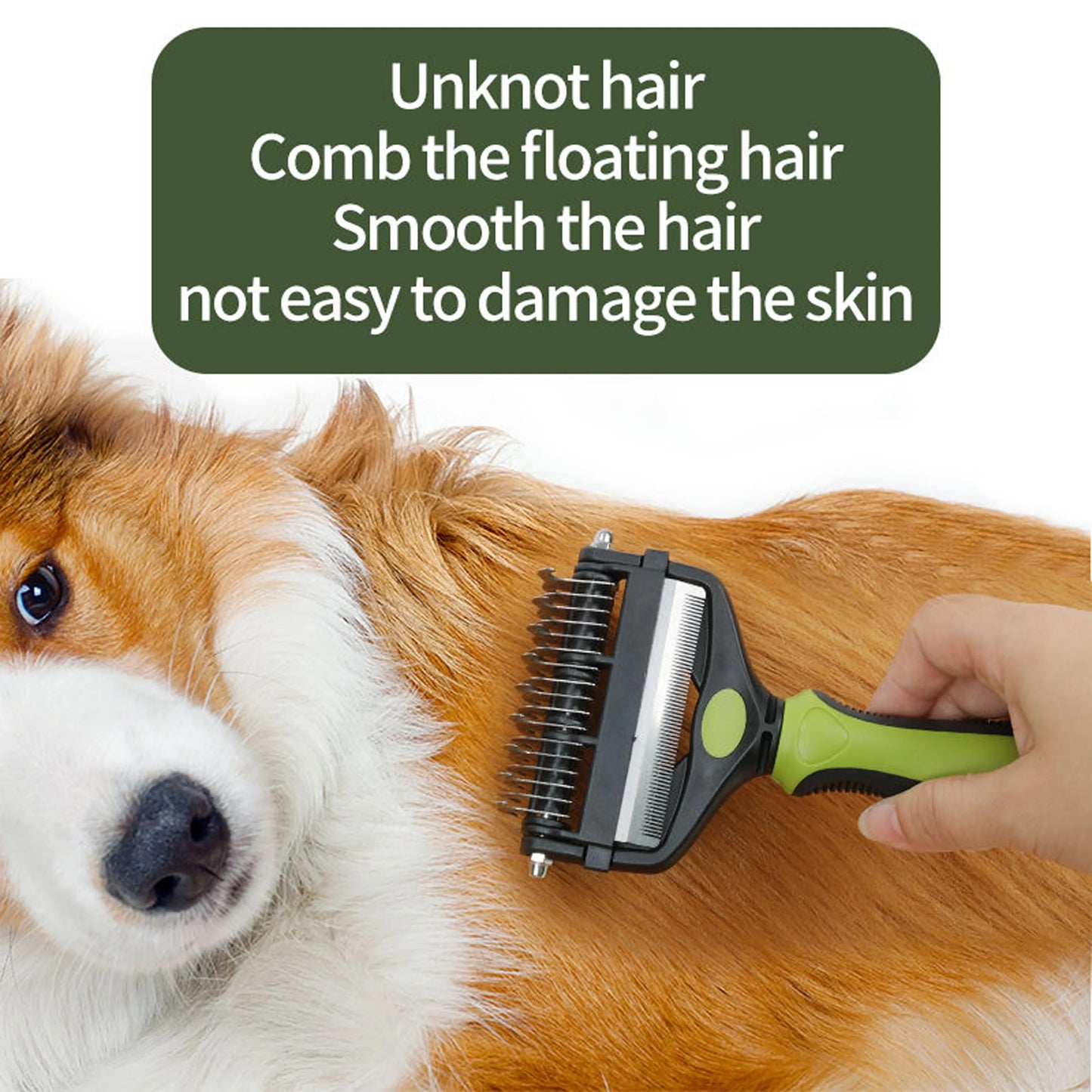 GroomPro™ 3-in-1 Pet Deshedding Tool & Undercoat Dematting Rake