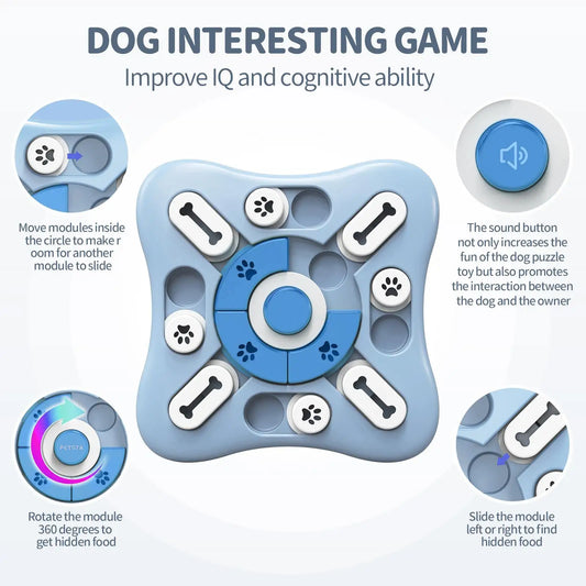 IQ-Squeaker™ 2-in-1 Interactive Puzzle Game & Squeak Toy Bowl