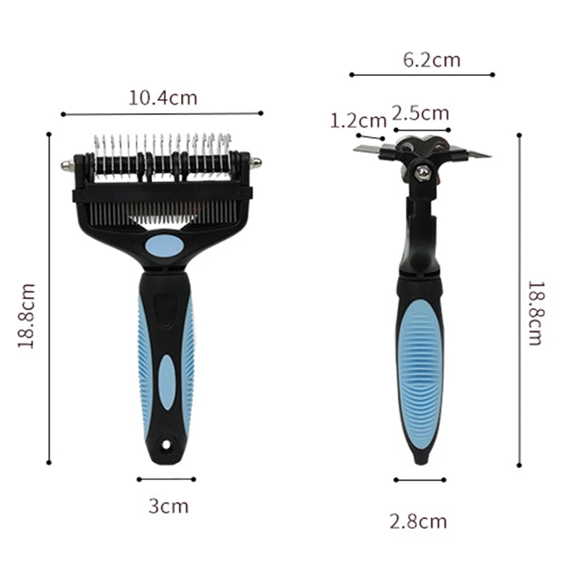 GroomPro™ 3-in-1 Pet Deshedding Tool & Undercoat Dematting Rake