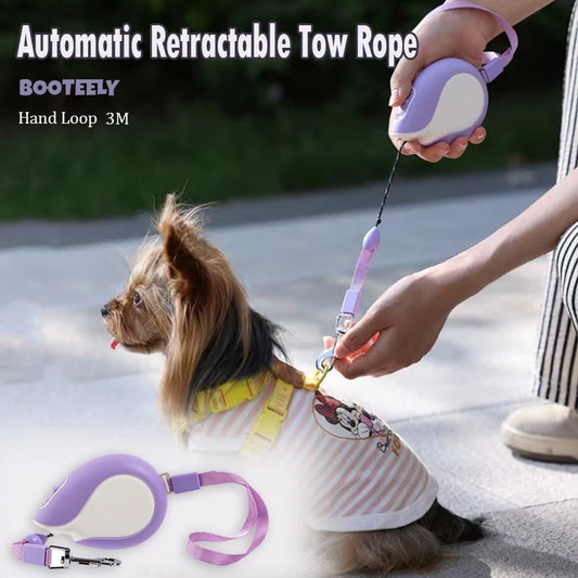 Booteely Compact Ultra-Light Retractable Leash with Hand Loop for Small Dogs & Cats