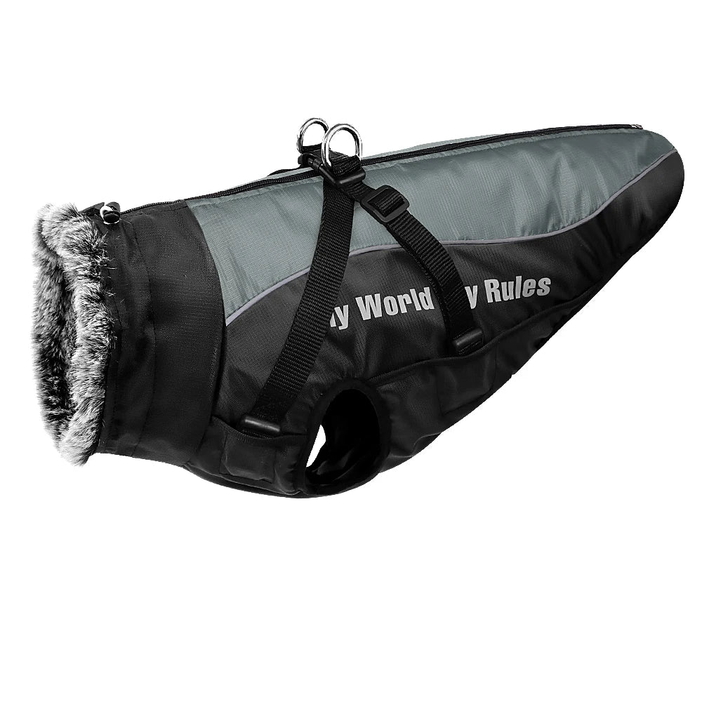 PET ARTIST 2-in-1 Waterproof Winter Dog Coat with Built-In Harness (Model FZYW683)