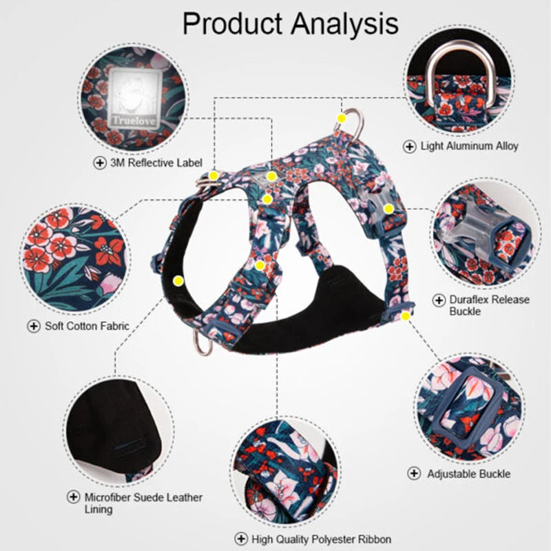 Truelove Comfort Premium Cotton Dog Harness (Model TLH6283)