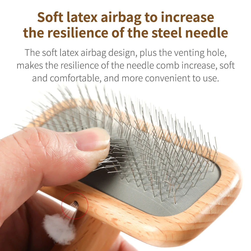EcoGroom™ Premium Beech Wood Professional Pet Slicker Brush