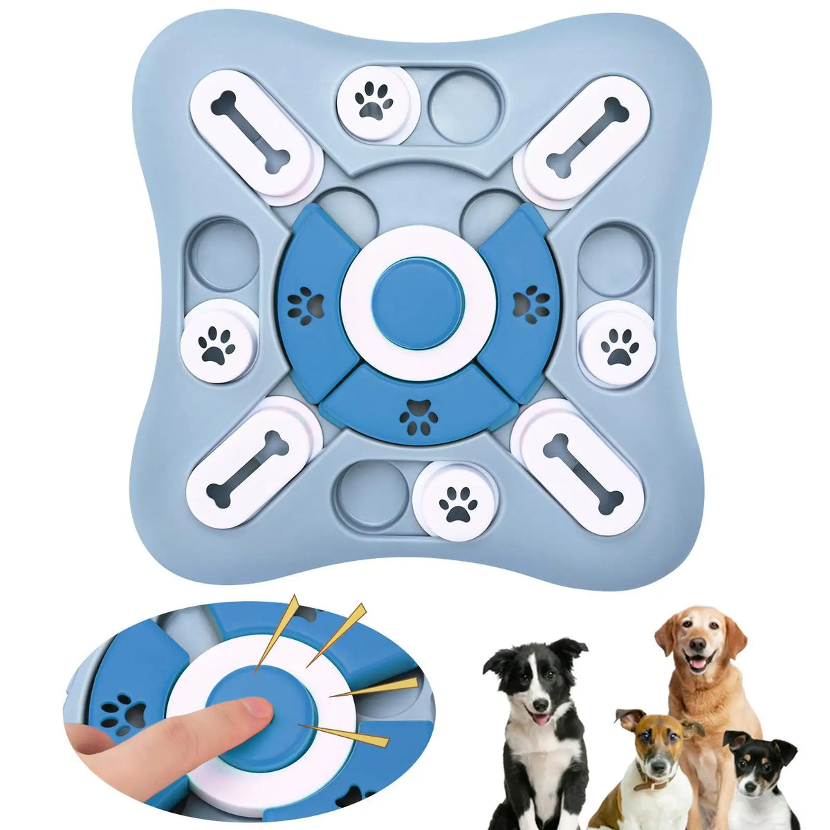 IQ-Squeaker™ 2-in-1 Interactive Puzzle Game & Squeak Toy Bowl