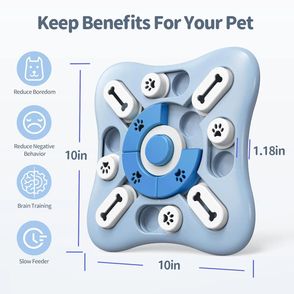 IQ-Squeaker™ 2-in-1 Interactive Puzzle Game & Squeak Toy Bowl