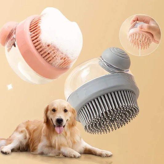 SudsMaster™ Pro 2-in-1 Pet Bath Brush & Deep-Clean Shampoo Dispenser