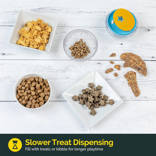 IQ-Roll™ Interactive Dog Treat Dispenser & Slow Feeder Ball (4")