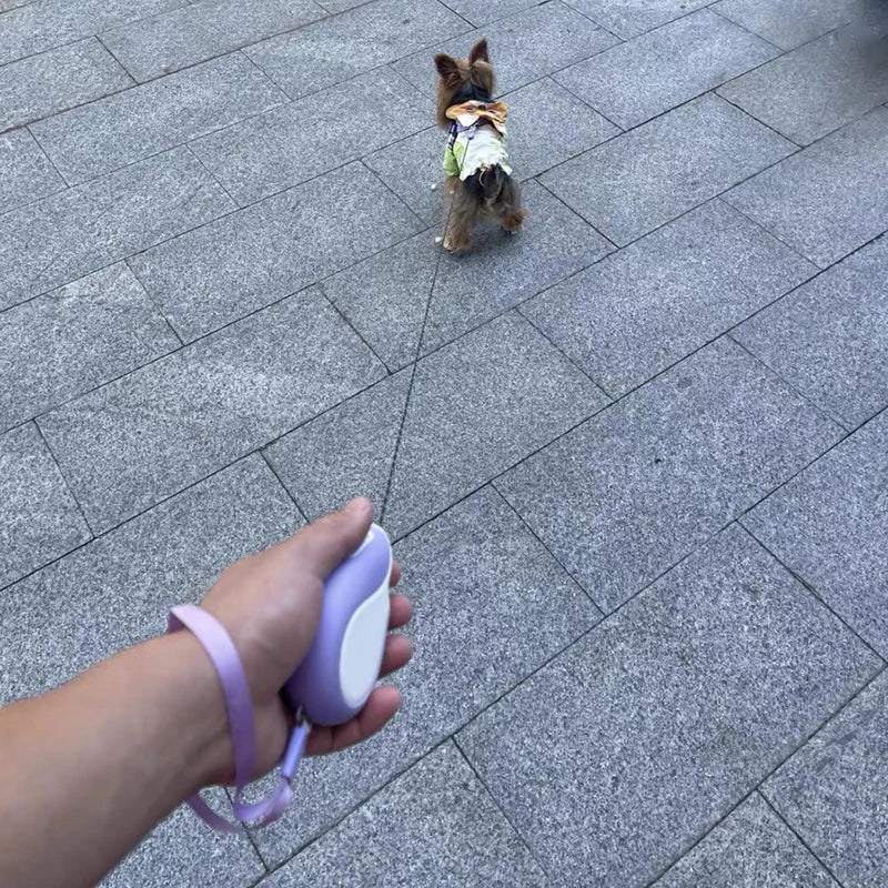 Booteely Compact Ultra-Light Retractable Leash with Hand Loop for Small Dogs & Cats