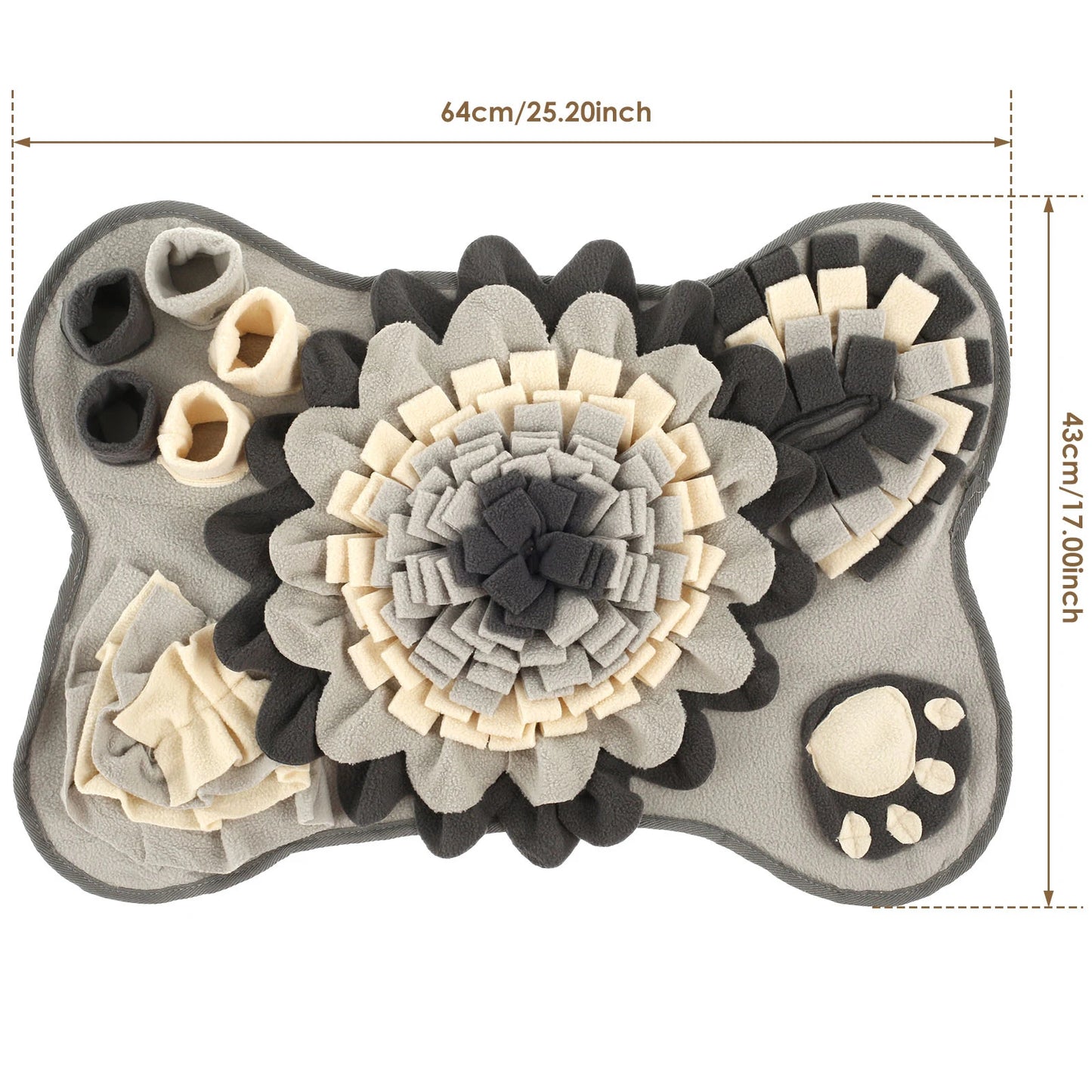 SniffCloud™ Premium Fleece Pet Snuffle Mat & Squeaker Toy