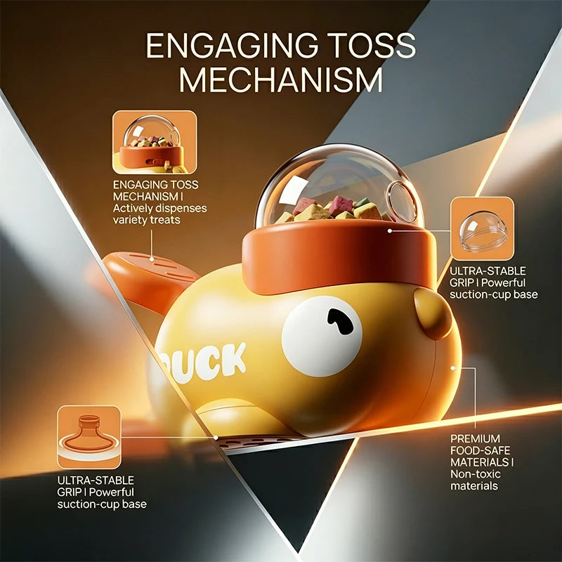 DuckFeeder™ 2-in-1 Interactive Cartoon Treat Dispenser & Slow Feeder