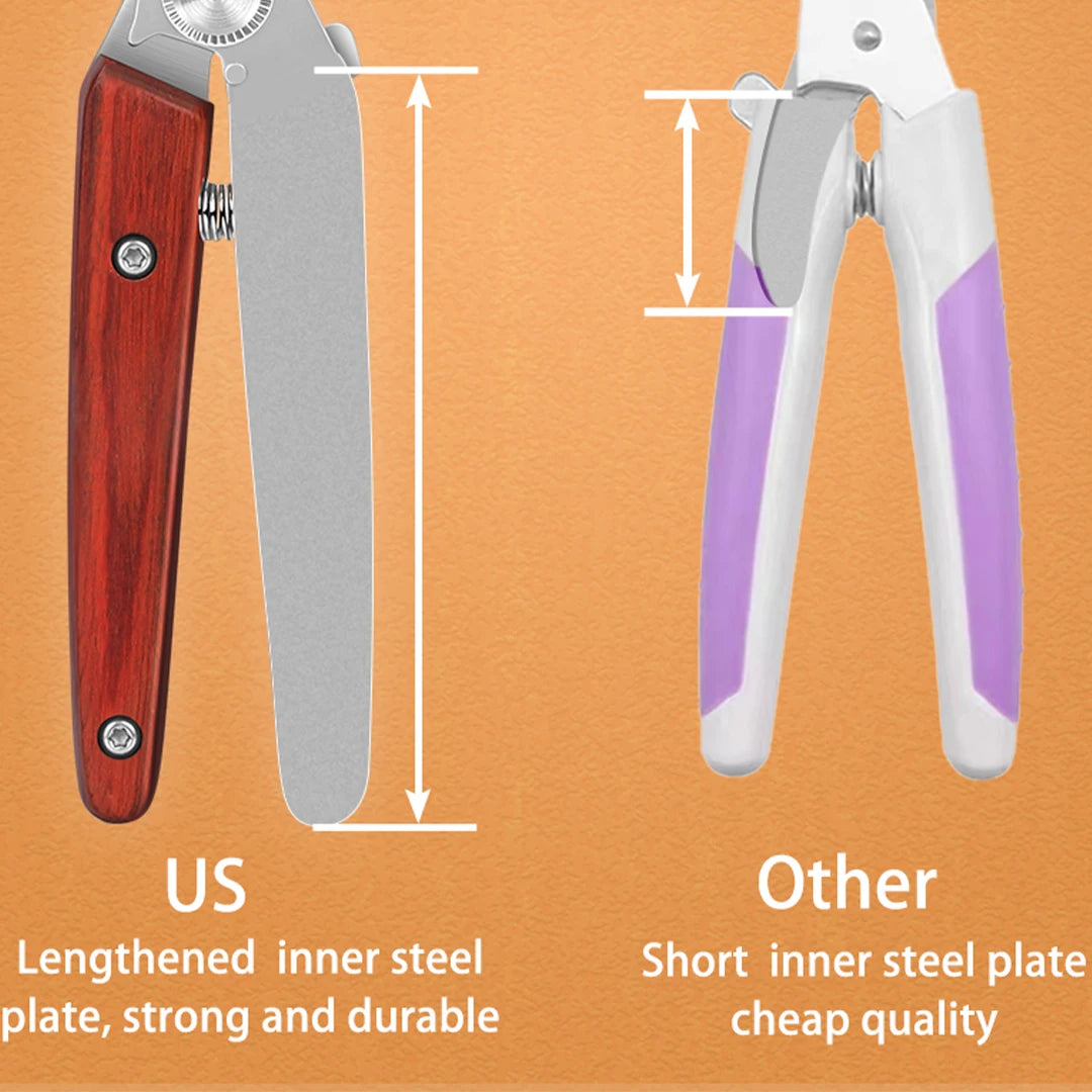 EcoGroom™ Premium Wooden-Handled Professional Pet Nail Clippers