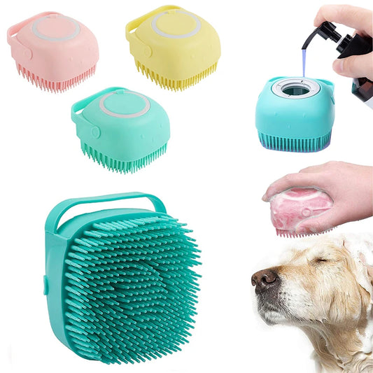 BubblePaw™ 2-in-1 Silicone Shampoo Dispensing Pet Bath Brush