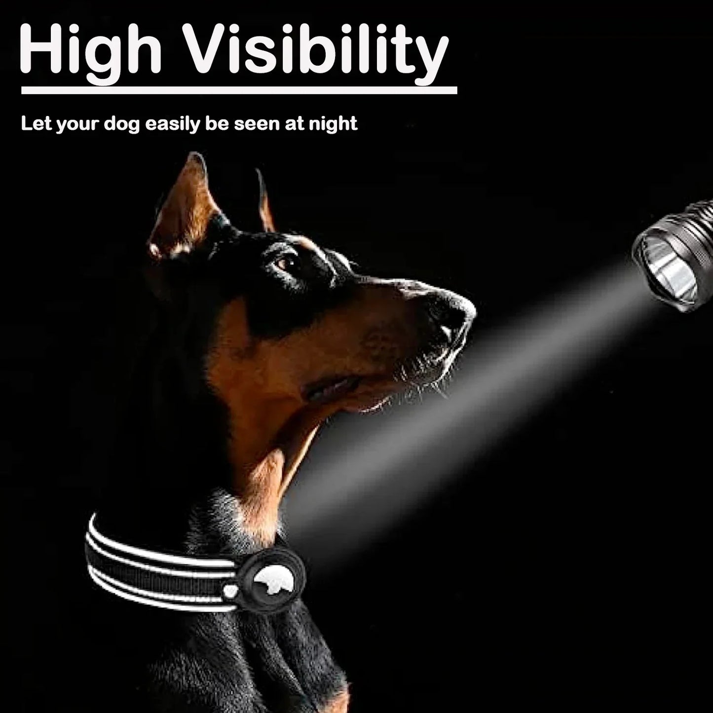 Premium Apple AirTag Waterproof Reflective Dog Collar