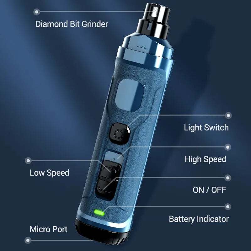 ROJECO™ QuietGroom Professional Rechargeable Pet Nail Grinder