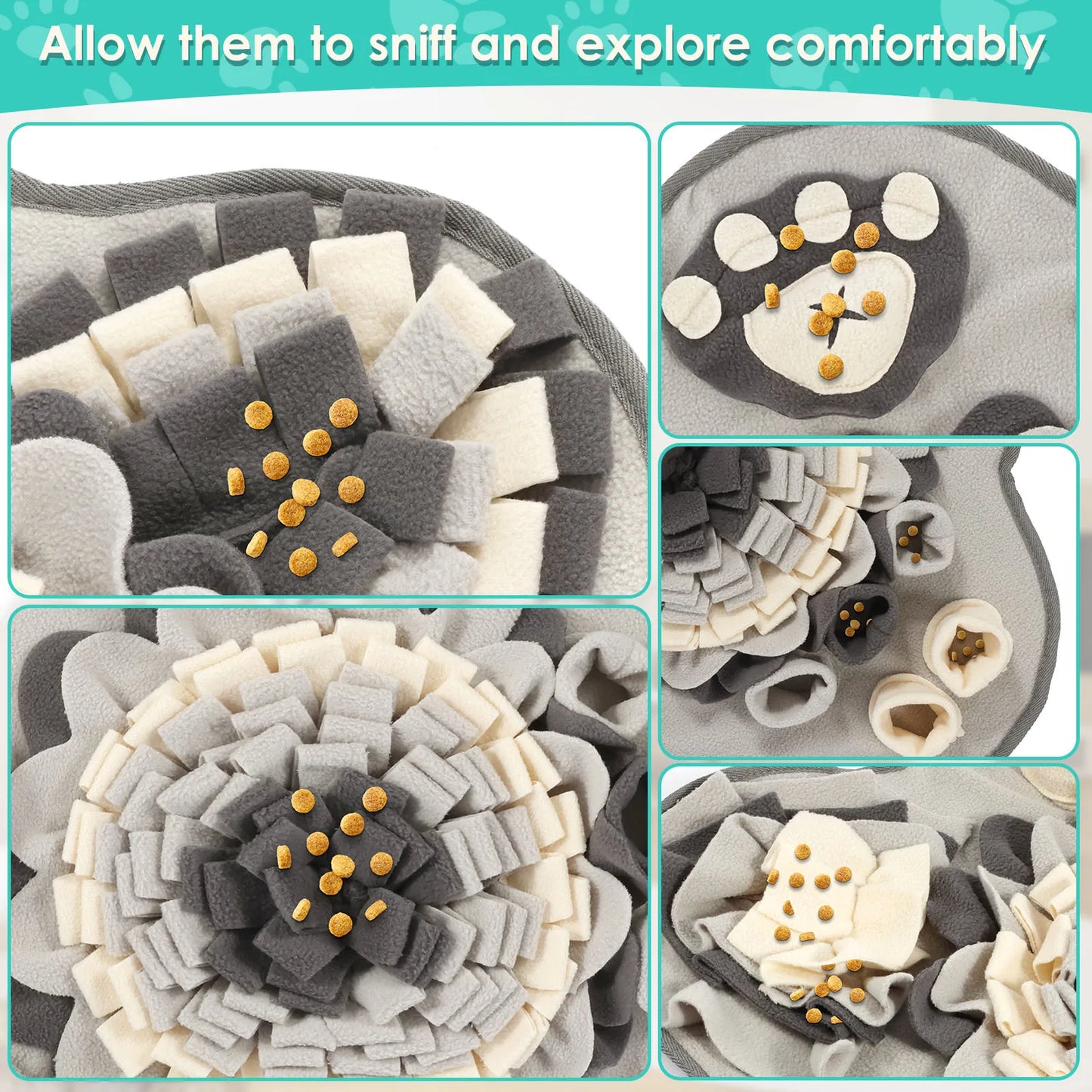 SniffCloud™ Premium Fleece Pet Snuffle Mat & Squeaker Toy