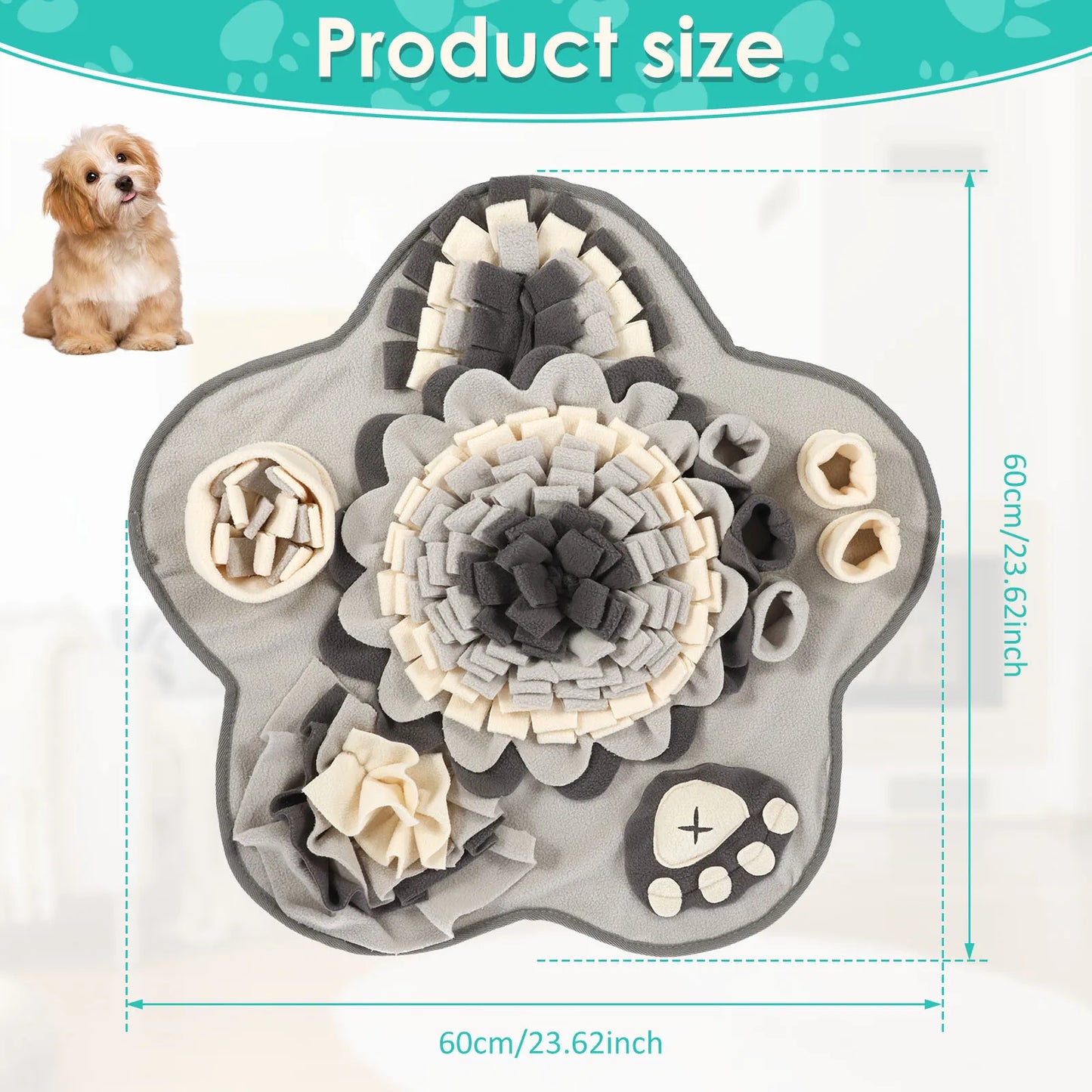 SniffCloud™ Premium Fleece Pet Snuffle Mat & Squeaker Toy
