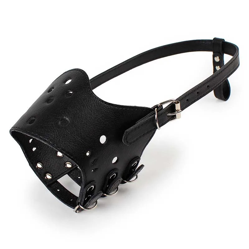 Soft Leather Basket Dog Muzzle for Medium & Large Breeds