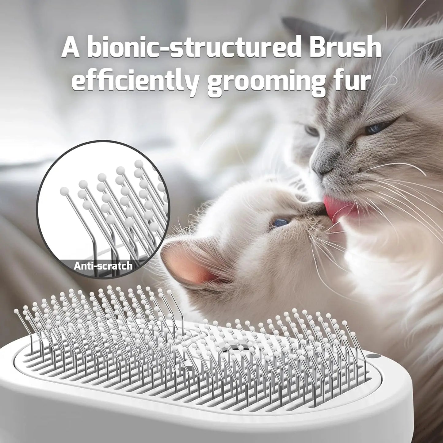 MistGroom™ Viral Pet Spray Brush with Mist Tank & One-Click Release
