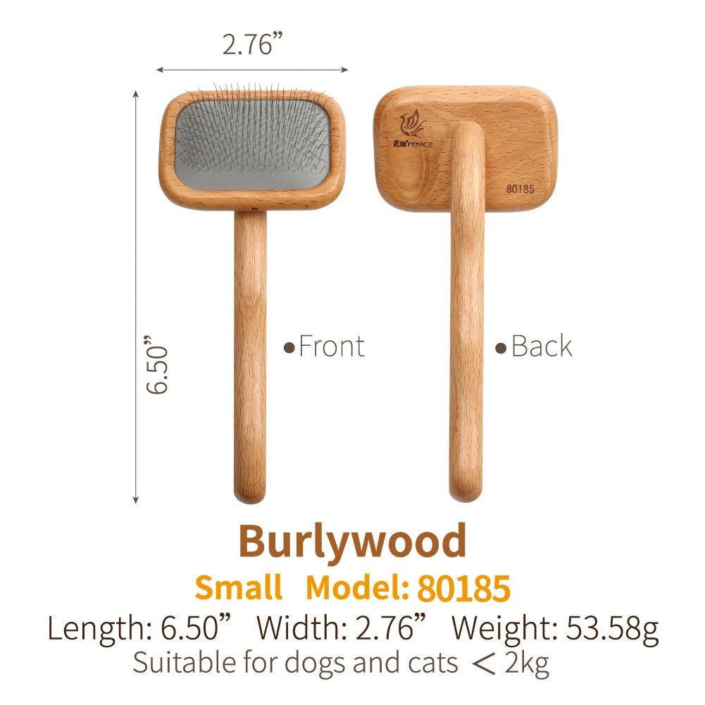 EcoGroom™ Premium Beech Wood Professional Pet Slicker Brush