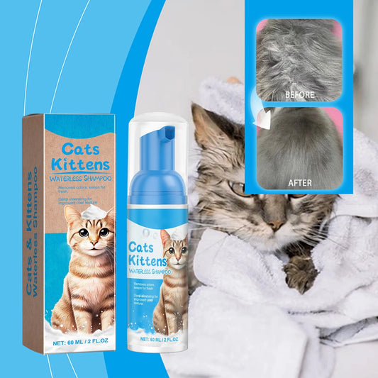 PurrFresh™ Waterless Rinse-Free Cat Foam Shampoo (60ml Express Clean)