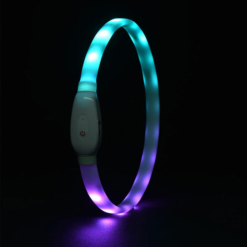 NovaGlow™ USB Rechargeable 9-Mode LED Dog Safety Collar