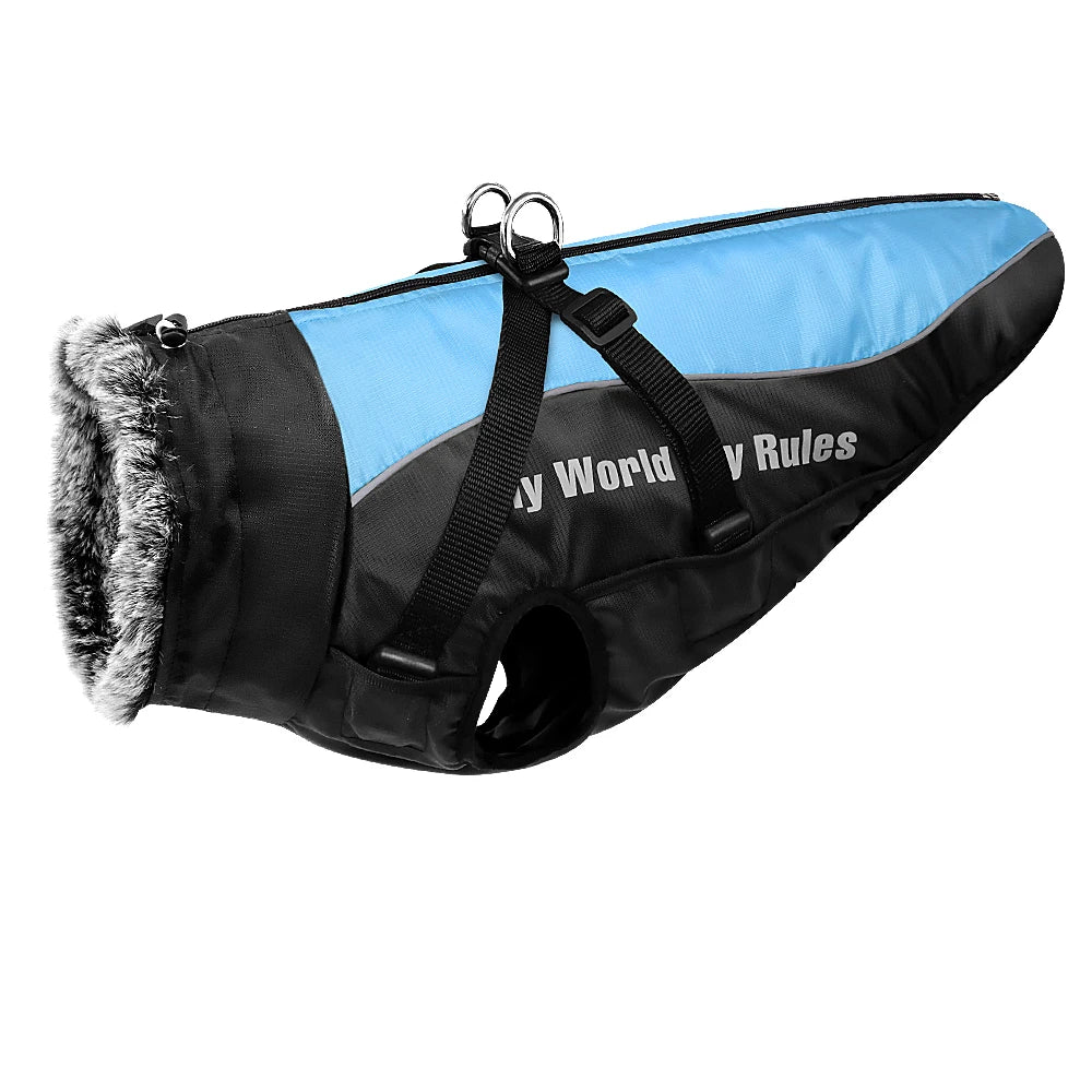 PET ARTIST 2-in-1 Waterproof Winter Dog Coat with Built-In Harness (Model FZYW683)