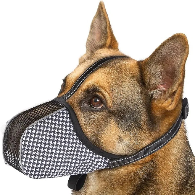 JANPET Printed Soft Mesh Anti-Biting Dog Muzzle