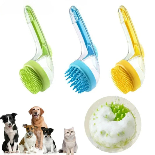SudsWand™ Long-Handle Leak-Proof Pet Bath Brush & Dispenser