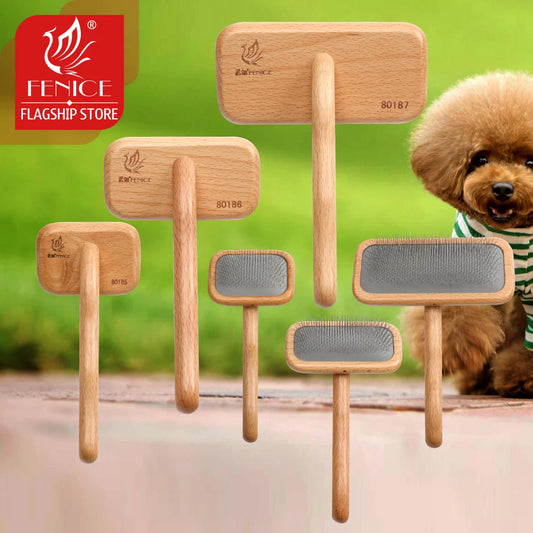 EcoGroom™ Premium Beech Wood Professional Pet Slicker Brush