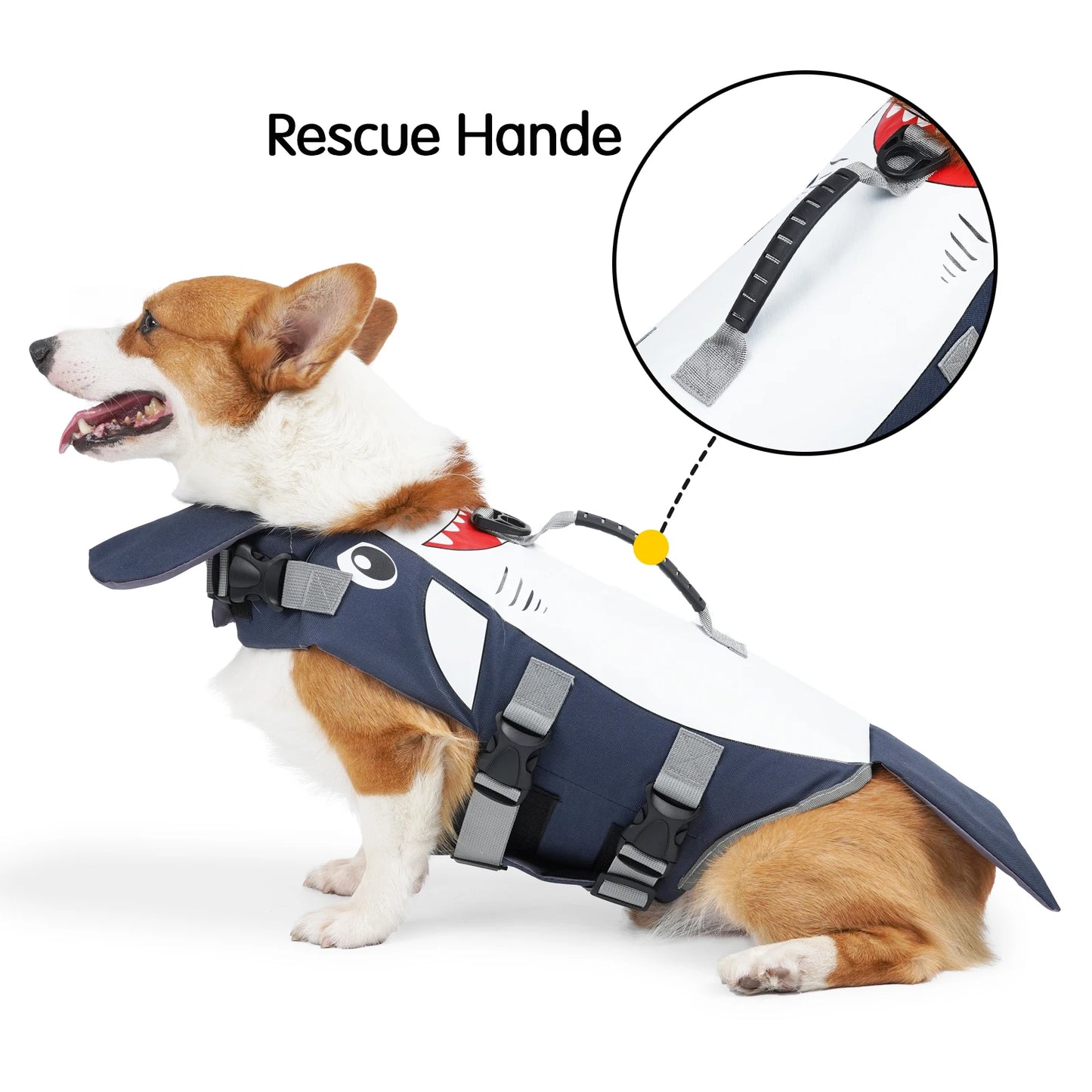 Pro-Float High-Visibility Dog Life Jacket with Rescue Handle