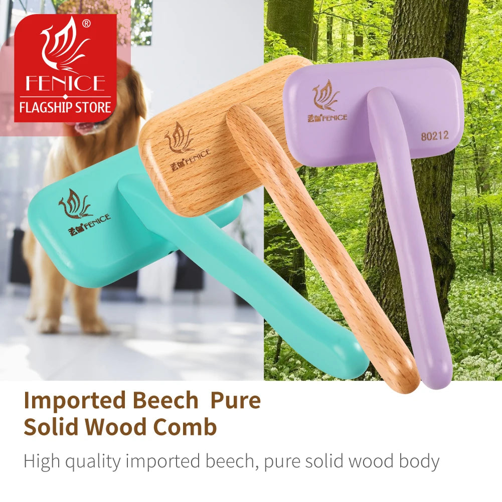 EcoGroom™ Premium Beech Wood Professional Pet Slicker Brush