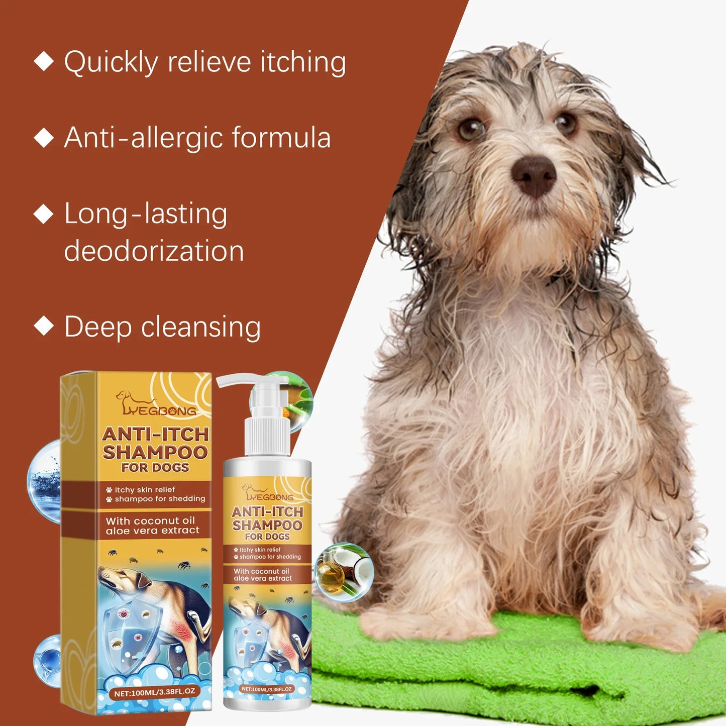 YEGBONG™ Pro-Heal 2-in-1 Sensitive Skin Shampoo & Flea Control