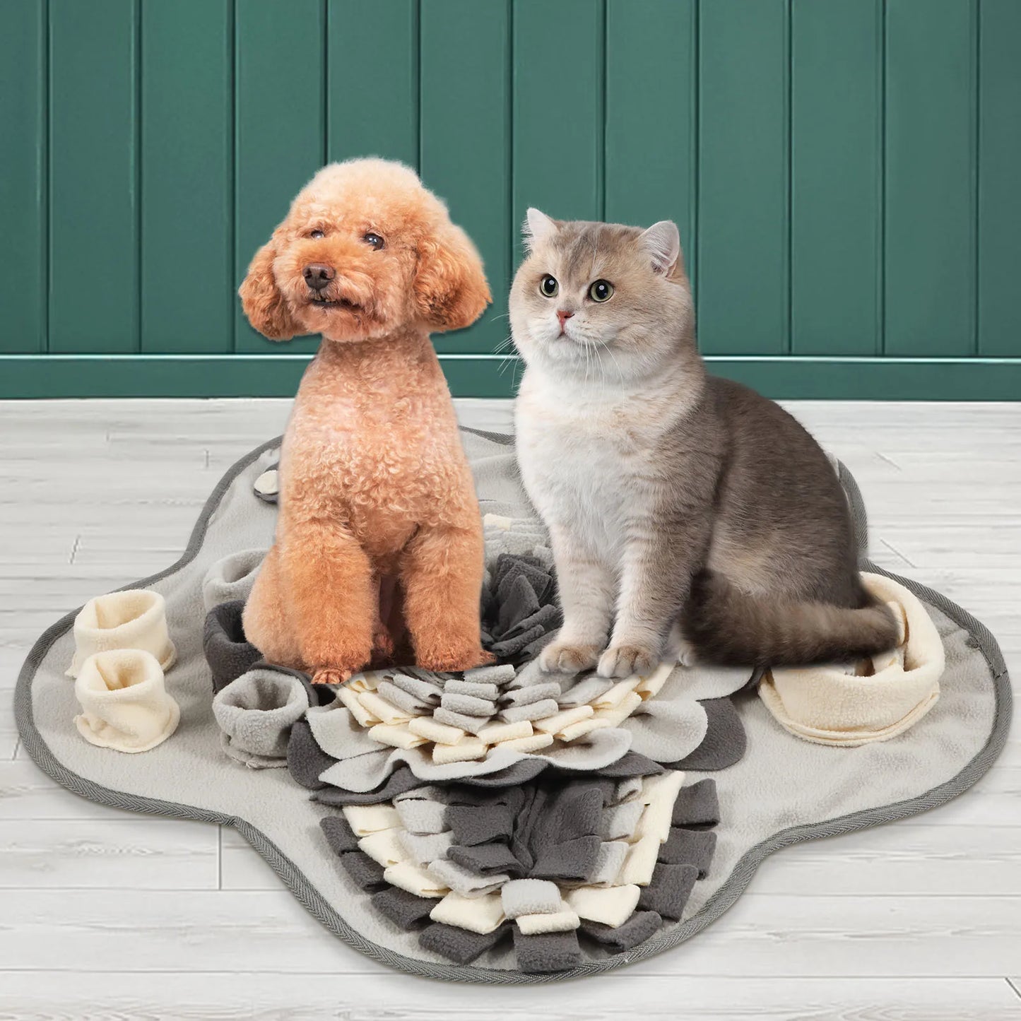 SniffCloud™ Premium Fleece Pet Snuffle Mat & Squeaker Toy