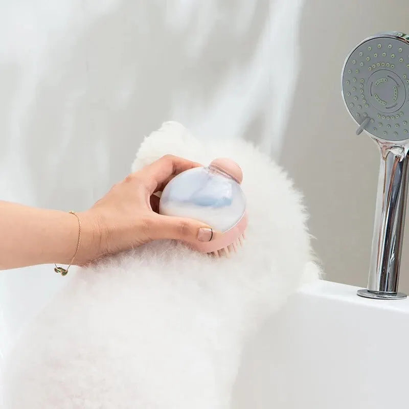 SudsMaster™ Pro 2-in-1 Pet Bath Brush & Deep-Clean Shampoo Dispenser
