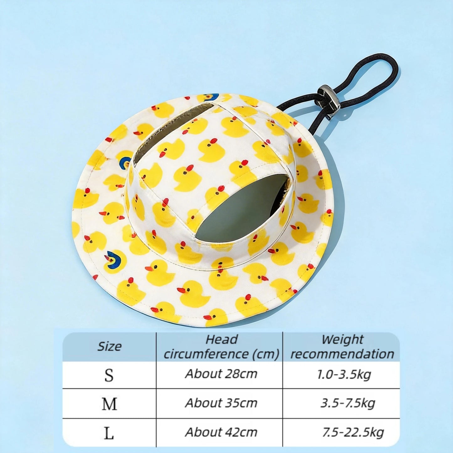 SunnyPaws™ Cute Printed Sun Protection Dog Hat with Ear Holes