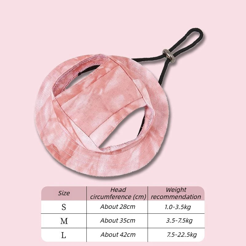 SunnyPaws™ Cute Printed Sun Protection Dog Hat with Ear Holes