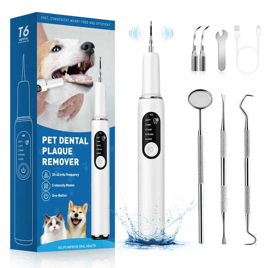 DentaGlow™ Professional Ultrasonic Pet Teeth Cleaning Kit with LED Light
