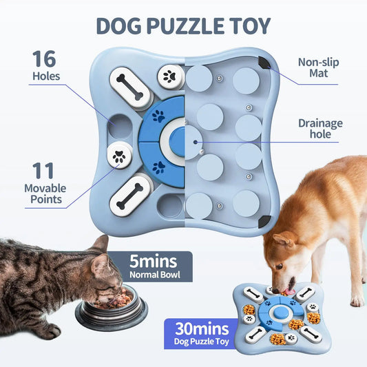 IQ-Squeaker™ 2-in-1 Interactive Puzzle Game & Squeak Toy Bowl