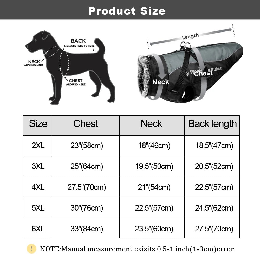 PET ARTIST 2-in-1 Waterproof Winter Dog Coat with Built-In Harness (Model FZYW683)