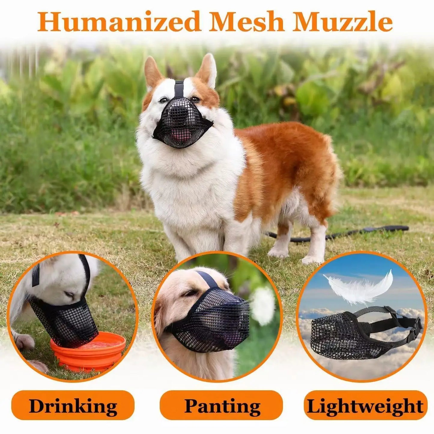 Breathable Mesh Anti-Eating Dog Muzzle