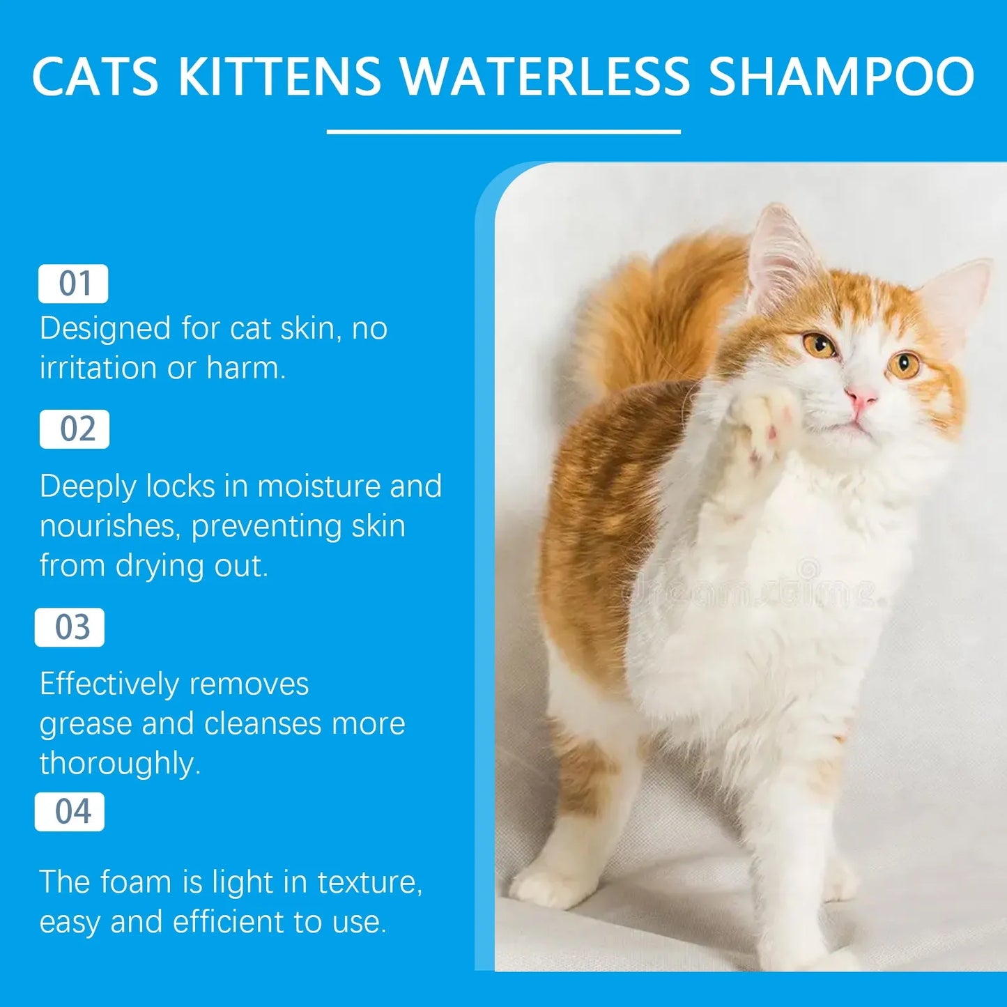 PurrFresh™ Waterless Rinse-Free Cat Foam Shampoo (60ml Express Clean)