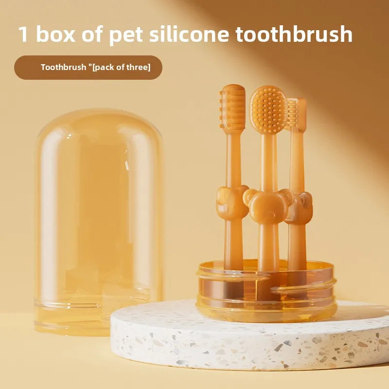 DentaClean™ 3-Piece Silicone Pet Finger Toothbrush Set
