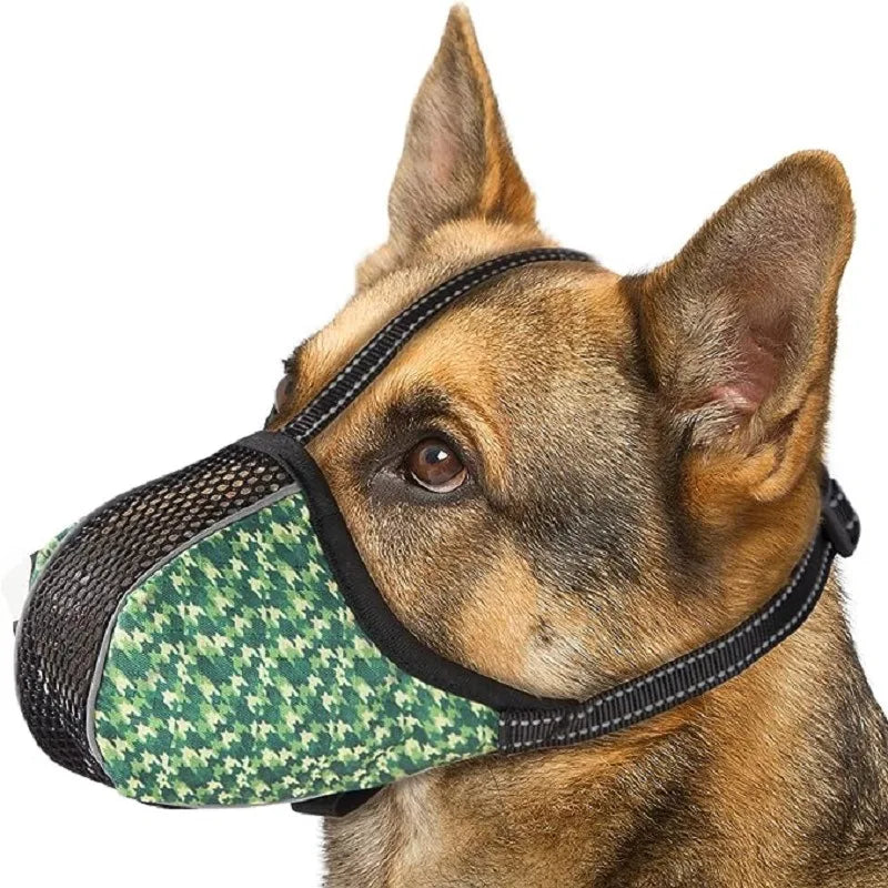 JANPET Printed Soft Mesh Anti-Biting Dog Muzzle