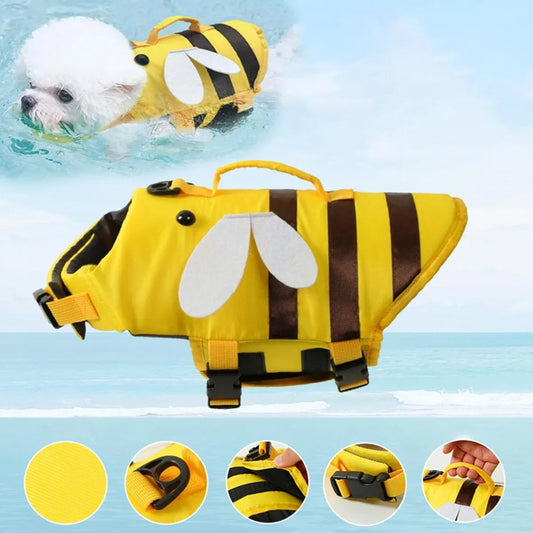 Little Bee High-Buoyancy Oxford Dog Life Jacket with Rescue Handle